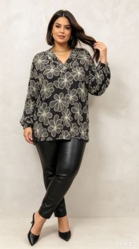Immagine di PLUS SIZE STRETCH TUNIC WITH FLORAL DESIGN